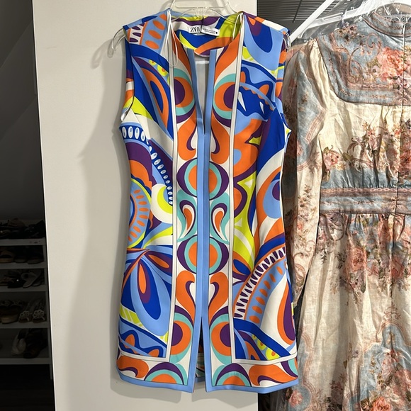 ZARA Retro geometric mini dress - Picture 4 of 9
